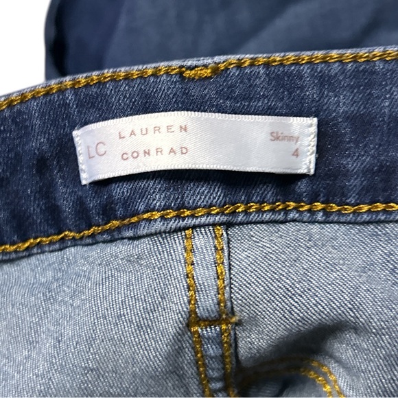 LC LAUREN CONRAD Skinny Jeans Dark Wash Stretch Slim Fit Denim Size 4 - Picture 3 of 4